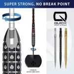 Darts fémhegy Harrows Quick Point HM Grip arany, 30mm