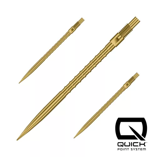 Darts fémhegy Harrows Quick Point HM Grip arany, 40mm