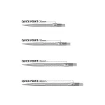 Darts fémhegy Harrows Quick Point HM Grip ezüst, 40mm