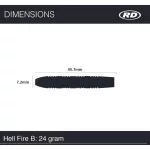 Dart szett Red Dragon steel Hellfire B 24g, 80% wolfram