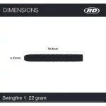 Dart szett Red Dragon steel Swingfire 1, 80% wolfram, 22g