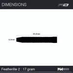 Dart szett Red Dragon steel Featherlite 2, 85% wolfram, 17g