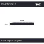 Dart szett Red Dragon steel Razor Edge, 85% wolfram, 20g