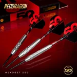 Dart szett steel Red Dragon Darts 50 Years - Hexoset 3, 25g 85% wolfrám (készlet erejéig)