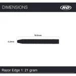 Dart szett RedDragon steel Razor Edge, 85% wolfram, 21g