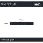 Dart szett Red Dragon steel Rebel, 90% wolfram, 25g