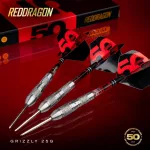 Dart szett steel Red Dragon Darts 50 Years - Grizzly 4, 25g 90% wolfrám