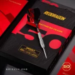 Dart szett steel Red Dragon Darts 50 Years - Grizzly 4, 25g 90% wolfrám