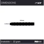 Dart szett Red Dragon steel Peter Wright Snakebite 1, 22g, 85% Wolfram
