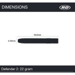 Dart szett Red Dragon steel Defender 2, 85% wolfram, 22g
