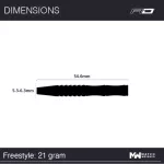 Dart szett Red Dragon steel Freestyle, 90% wolfram, 21g