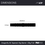 Dart szett soft Red Dragon Dragonfly 95 Black - Tapered 18g, 95% wolfrám