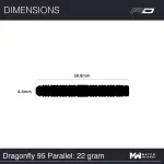 Dart szett steel Red Dragon Dragonfly 95 Black - Parallel 22g, 90% wolfrám
