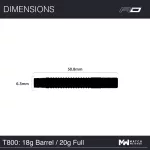 Dart szett soft Red Dragon T-800 18g, 90% wolfrám