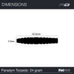 Dart szett steel Red Dragon Paradym - Torpedo 24g, 90% wolfrám