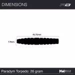 Dart szett steel Red Dragon Paradym - Torpedo 26g, 90% wolfrám