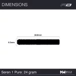 Dart szett steel Red Dragon Seren 1 Pure 24g, 90% wolfrám