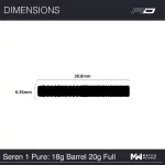 Dart szett soft Red Dragon Seren 1 Pure 18g, 90% wolfrám