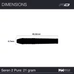 Dart szett steel Red Dragon Seren 2 Pure 21g, 90% wolfrám