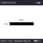 Dart szett soft Red Dragon Seren 1 Onyx 18g, 90% wolfrám