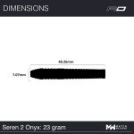 Dart szett steel Red Dragon Seren 2 Onyx 23g, 90% wolfrám