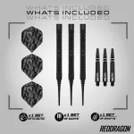 Dart szett soft Red Dragon Peter Wright Black Mamba, 20g, 90% wolfrám