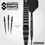 Darts szett steel Red Dragon SP Sable Bomb, 24g 90% wolfram