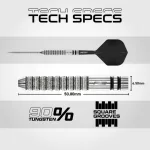 Darts szett steel Red Dragon SP Gian Van Veen Tour Edition, 21g 90% wolfram