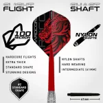 Darts szett steel Red Dragon Jonny Clayton, 21g brass réztestű