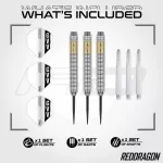 Darts szett steel Red Dragon Gian Van Veen, 21g brass réztestű