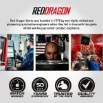 Darts szett steel Red Dragon Gian Van Veen, 21g brass réztestű