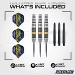 Darts szett steel Red Dragon Luke Humphries, 21g brass réztestű