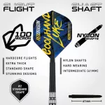 Darts szett steel Red Dragon Luke Humphries, 21g brass réztestű