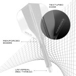 Darts toll és szár egyben Harrows Solo átlátszó, No6 toll és rövid szár