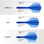 Darts toll és szár egyben Harrows Solo kék, No6 toll és rövid szár