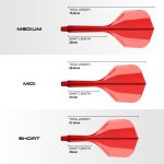 Darts toll és szár egyben Harrows Solo piros, No6 toll és közepes szár