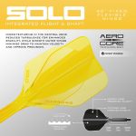 Darts toll és szár egyben Harrows Solo citromsárga, No6 toll és közepes szár