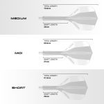 Darts toll és szár egyben Harrows Solo átlátszó, No6 toll és közepes szár