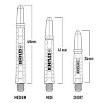 Dart szár közepes Harrows Dimplex, fekete 41mm