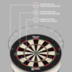 Darts tábla, Shot Bandit, élezett dróttal, verseny minőségű, sisalból