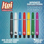 Dart szár hosszú Shot Koi Carbon, fehér 48mm