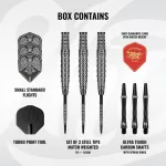 Darts szett steel Shot TP Goths Wulfaz, 24g 90% wolfram
