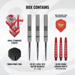 Darts szett steel Shot TP Michael Smith S2, 25g 90% wolfram