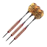 Darts szett steel Shot Value Range Mystic Red Plated, 23g brass réztestű