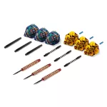 Darts szett steel Shot Value Range Mystic Red Plated, 23g brass réztestű