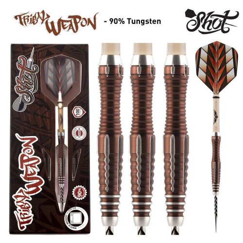 Darts szett steel Shot Tribal Weapon Series 1 25g, 90% wolfram