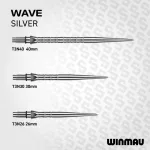 Darts fémhegy Winmau Switch Point Wave ezüst, 26mm