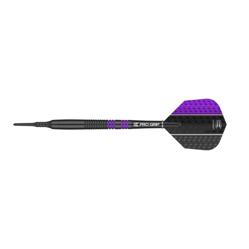 Darts szett TARGET soft, 18g, VAPOR8 BLACK lila, 80% wolfram (készlet erejéig)