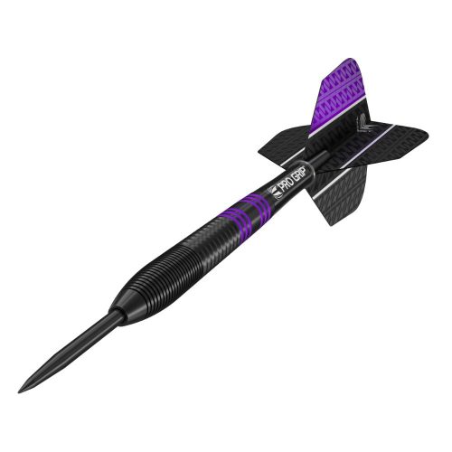 Darts szett TARGET steel, 23g, VAPOR8 BLACK lila, 80% wolfram (készlet erejéig)