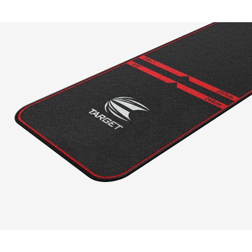 Darts puha szőnyeg Target World Champion fekete, piros szegéllyel, 60cm széles